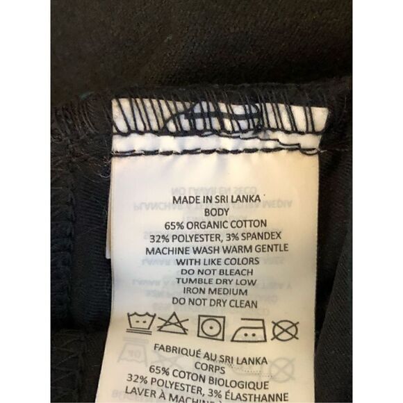 Prana Black Mid Rise Slim Leg Dark Academia Pants Size 12 - Picture 10 of 15